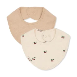Konges Slojd 2-pack slabbetjes newborn - Cherry - New