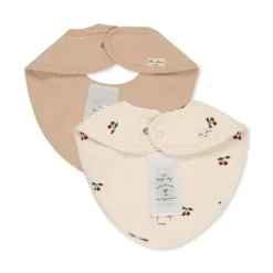 Konges Slojd 2-pack slabbetjes newborn - Cherry - New