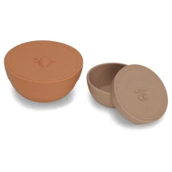 Konges Slojd 2-pack snackboxes - Blush/terracotta - New