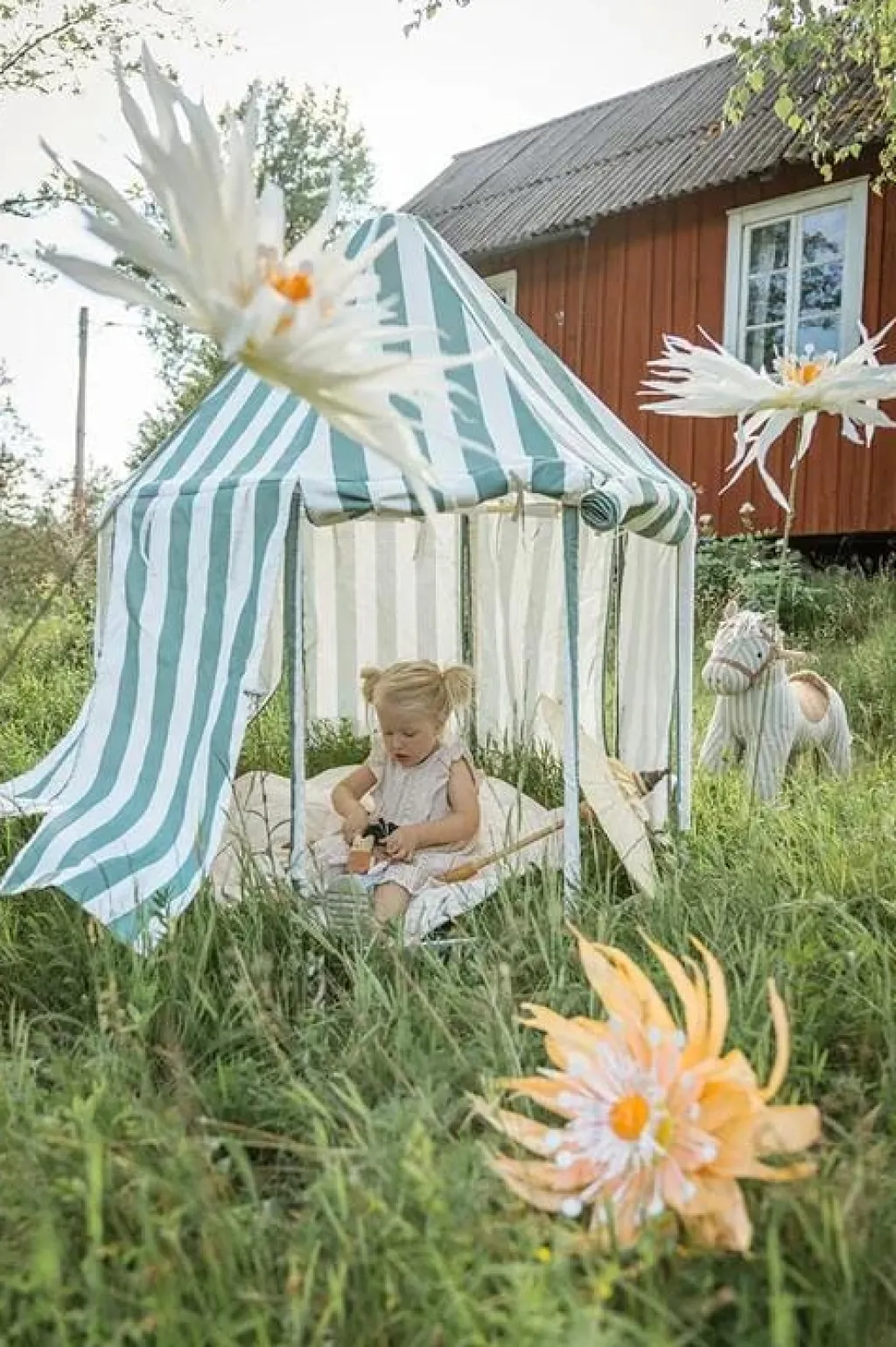 Kid's Concept Paviljoentent - Stripe Green - Outlet