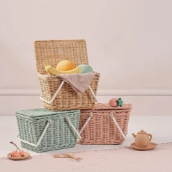 Olli Ella Piki rattan basket - Straw - Sale
