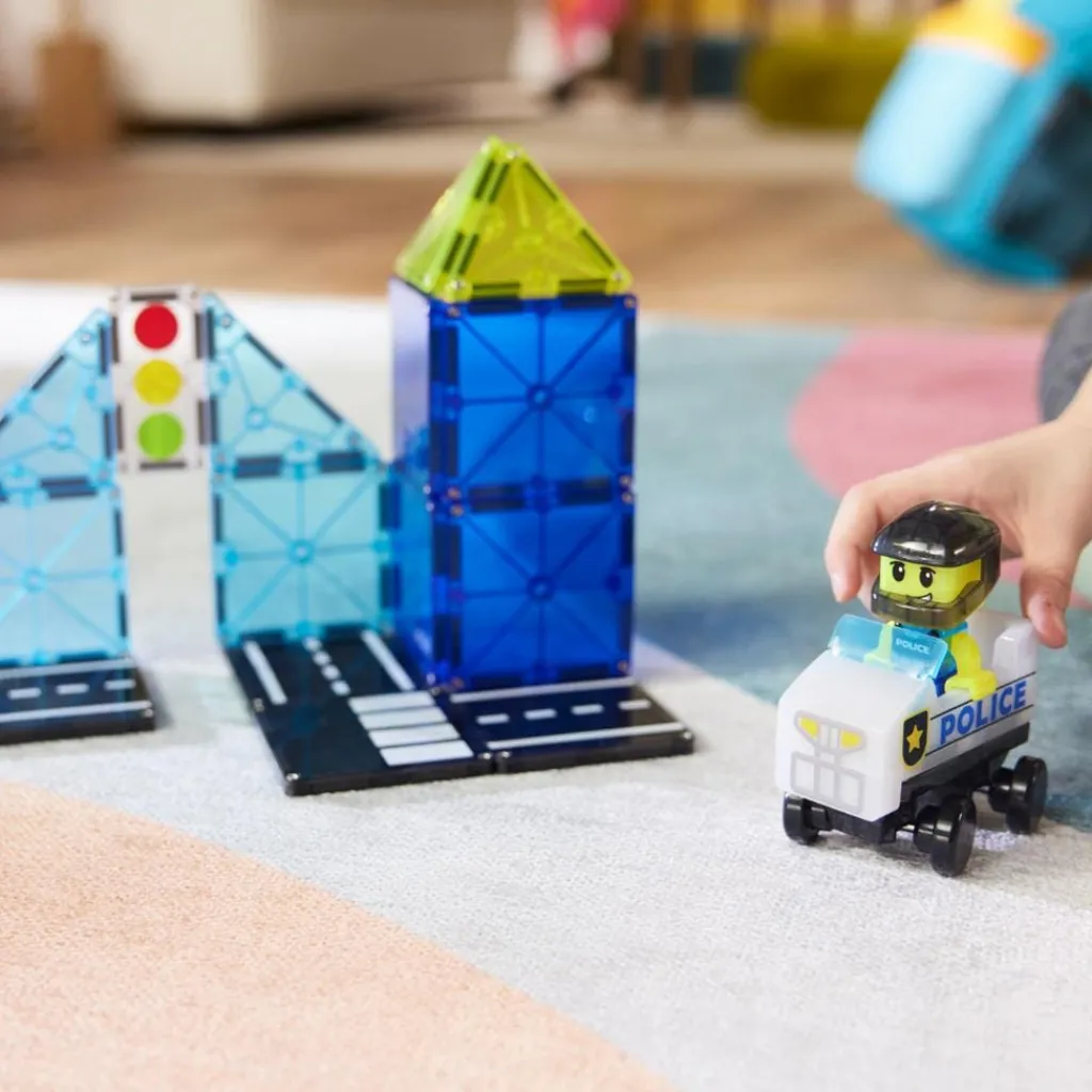 Magna-Tiles Police Patrol set - 20 stuks - Clearance