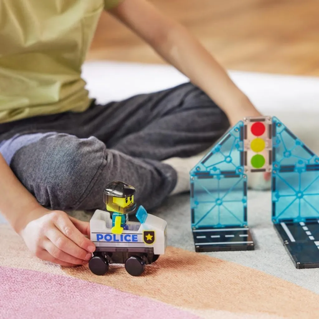 Magna-Tiles Police Patrol set - 20 stuks - Clearance