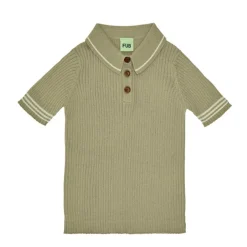 FUB Polo in ribstof - Khaki - Sale