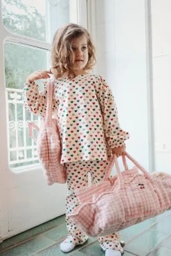 Konges Slojd Poppendraagmand - Powder Pink Check - Discount