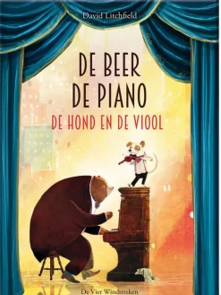De Vier Windstreken Prentenboek De beer, de piano, de hond en de viool - David Litchfield - Discount