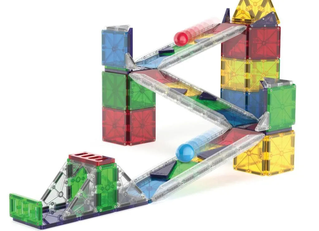 Magna-Tiles Rail Racers Deluxe set - 90 stuks - Hot