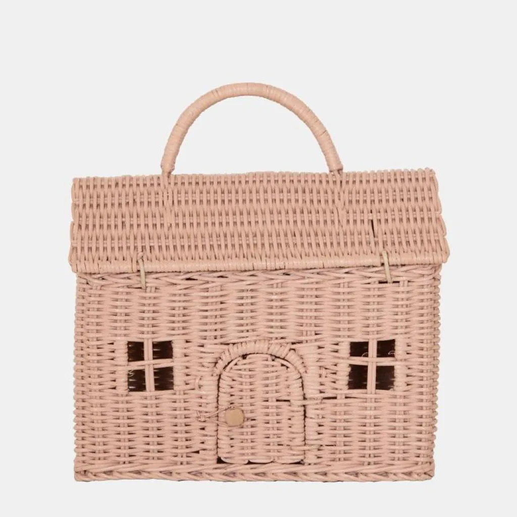 Olli Ella Rattan Casa Clutch - Rose - Outlet