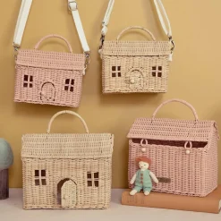 Olli Ella Rattan Casa Clutch - Rose - Outlet
