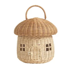 Olli Ella Rattan Mushroom Basket - Natural Paddenstoel - Online