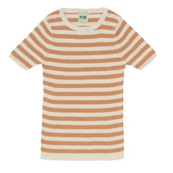 FUB Rib Tee - ecru/apricot - Best