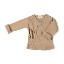 Nixnut Rib wrap t-shirt lange mouwen - Biscuit - Sale
