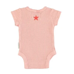 Piupiuchick Romper met korte mouwen - Lichtroze met lippen - New