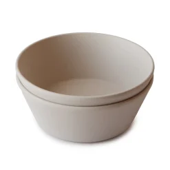 Mushie Ronde kommen set van 2 - Vanilla - Hot
