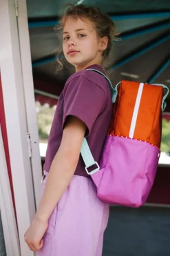 Sticky Lemon Rugzak large - Better Together Colourblocking Gravel Orange & Rosette Pink - Hot