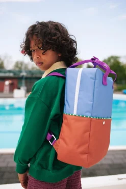 Sticky Lemon Rugzak large - Better Together Colourblocking Badminton Blue & Leather Ball - Outlet