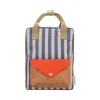 Sticky Lemon Rugzak medium - Wonders Envelope Stripes Blue whale + Sandy yellow - Sale