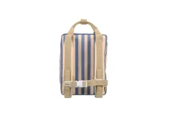 Sticky Lemon Rugzak medium - Wonders Envelope Stripes Blue whale + Sandy yellow - Sale