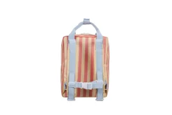 Sticky Lemon Rugzak medium - Wonders Envelope Stripes Coral Pink + Sandy yellow - Sale