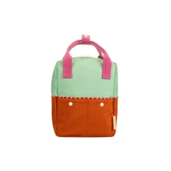 Sticky Lemon Rugzak small - Better Together Colourblocking Towel Green & Gravel Orange - Sale