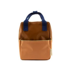 Sticky Lemon Rugzak small - Meadows colourblocking treehouse brown + morning sky - Online