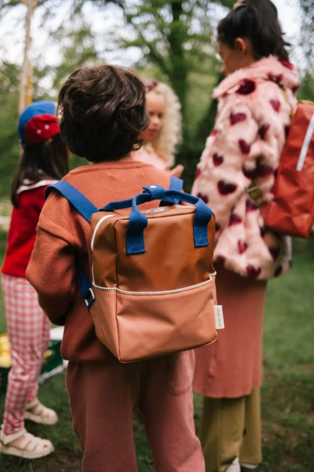 Sticky Lemon Rugzak small - Meadows colourblocking treehouse brown + morning sky - Online
