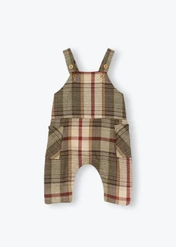 Arsene et les pipelettes Salopette met ruiten - brun - Arsene et let pipelettes New