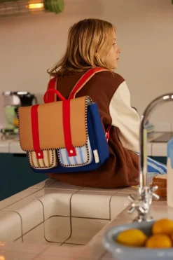 Sticky Lemon Schooltas - Wonders Jane beige + Ned blue - Best