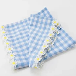 Meri Meri Serviettes à carreaux avec marguerites - Best