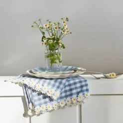 Meri Meri Serviettes à carreaux avec marguerites - Best