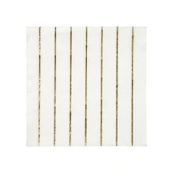 Meri Meri Serviettes de table - Gold Stripe S -