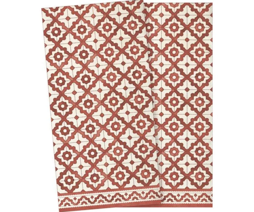 Maileg Serviettes de table - Napkin mosaic red small - Best
