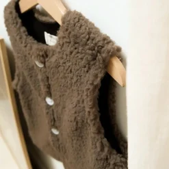 Gentil Coquelicot Sherpa vest zonder mouwen - Chocolat - Discount
