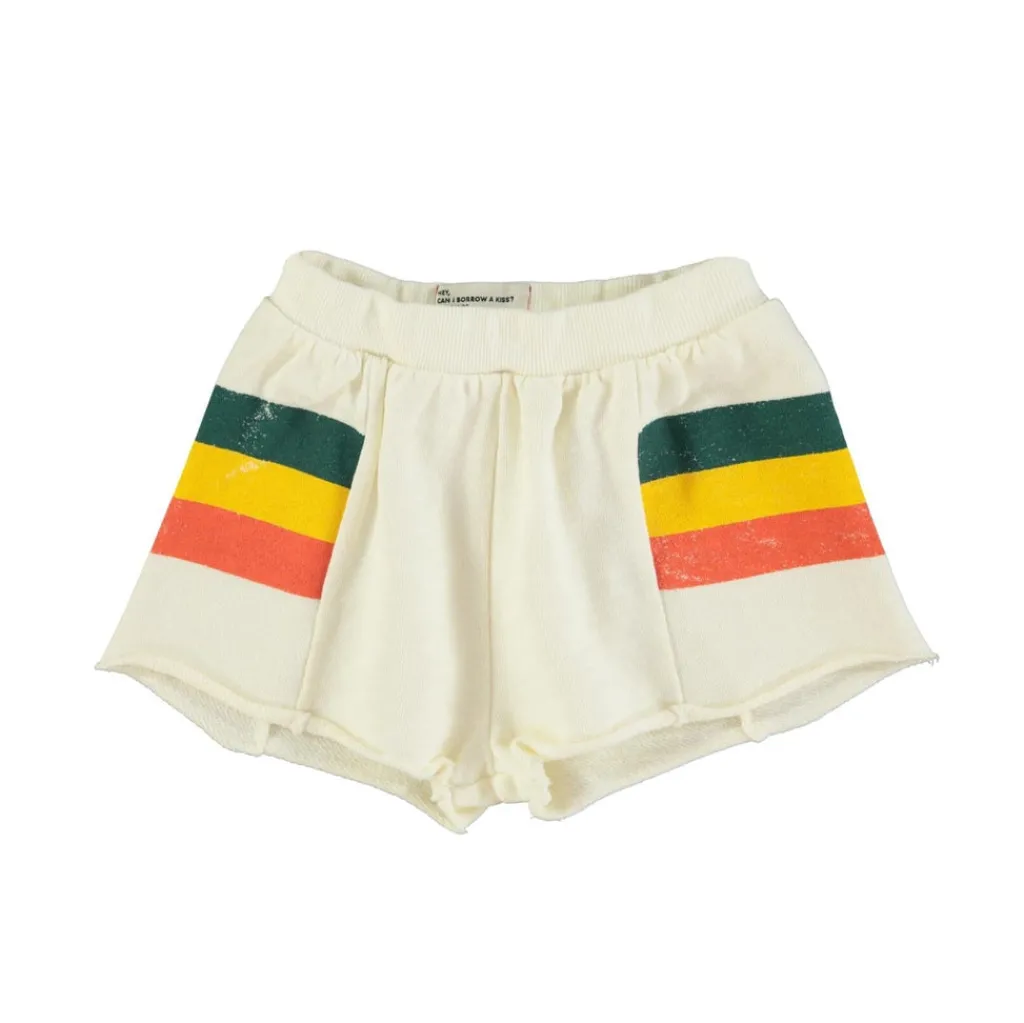Piupiuchick Short - ecru met multicolor strepen - Discount