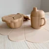 Konges Slojd Siliconen serviesset Clam - Terra cotta -