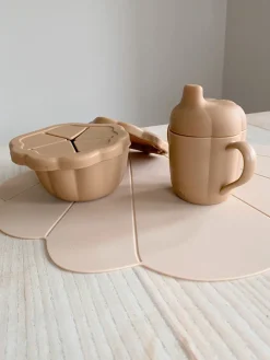 Konges Slojd Siliconen serviesset Clam - Terra cotta -