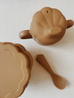 Konges Slojd Siliconen serviesset Clam - Terra cotta -