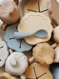 Konges Slojd Siliconen serviesset Clam - Terra cotta -