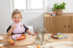 Lässig Siliconen slabbetje - Happy Rascals Heart Lavender - New