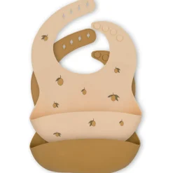Konges Slojd Siliconen slabbetjes 2 pack - Lemon/Almond - Best
