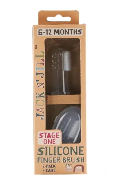 Jack N' Jill Siliconen vinger tandenborstel 2-pack - Stage 1 (6-12m) - Discount