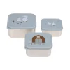 Lässig Snackdoosjes stainless steel - set van 3 - Tiny Farmer - Blue - Clearance