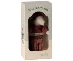 Maileg Souris d'hiver avec set de ski - Grande soeur - Outlet