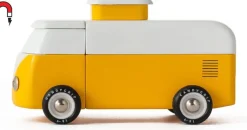 Candylab Speelgoedauto hout - Beach bus yellow - Discount