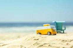 Candylab Speelgoedauto hout - Beach bus yellow - Discount