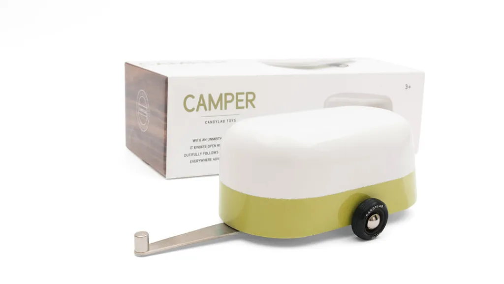Candylab Speelgoedauto hout - Camper Yellow -