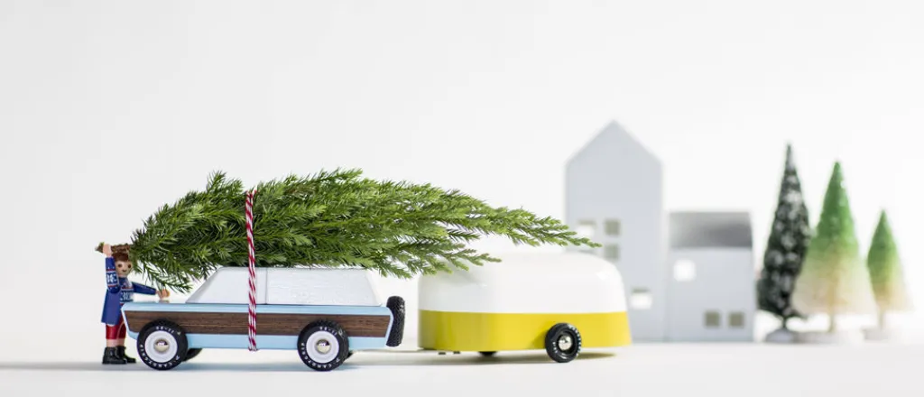 Candylab Speelgoedauto hout - Camper Yellow -
