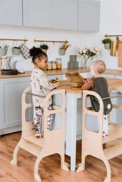 Ette Tete Steunpootjes voor houten leertoren - Naturel - Hot