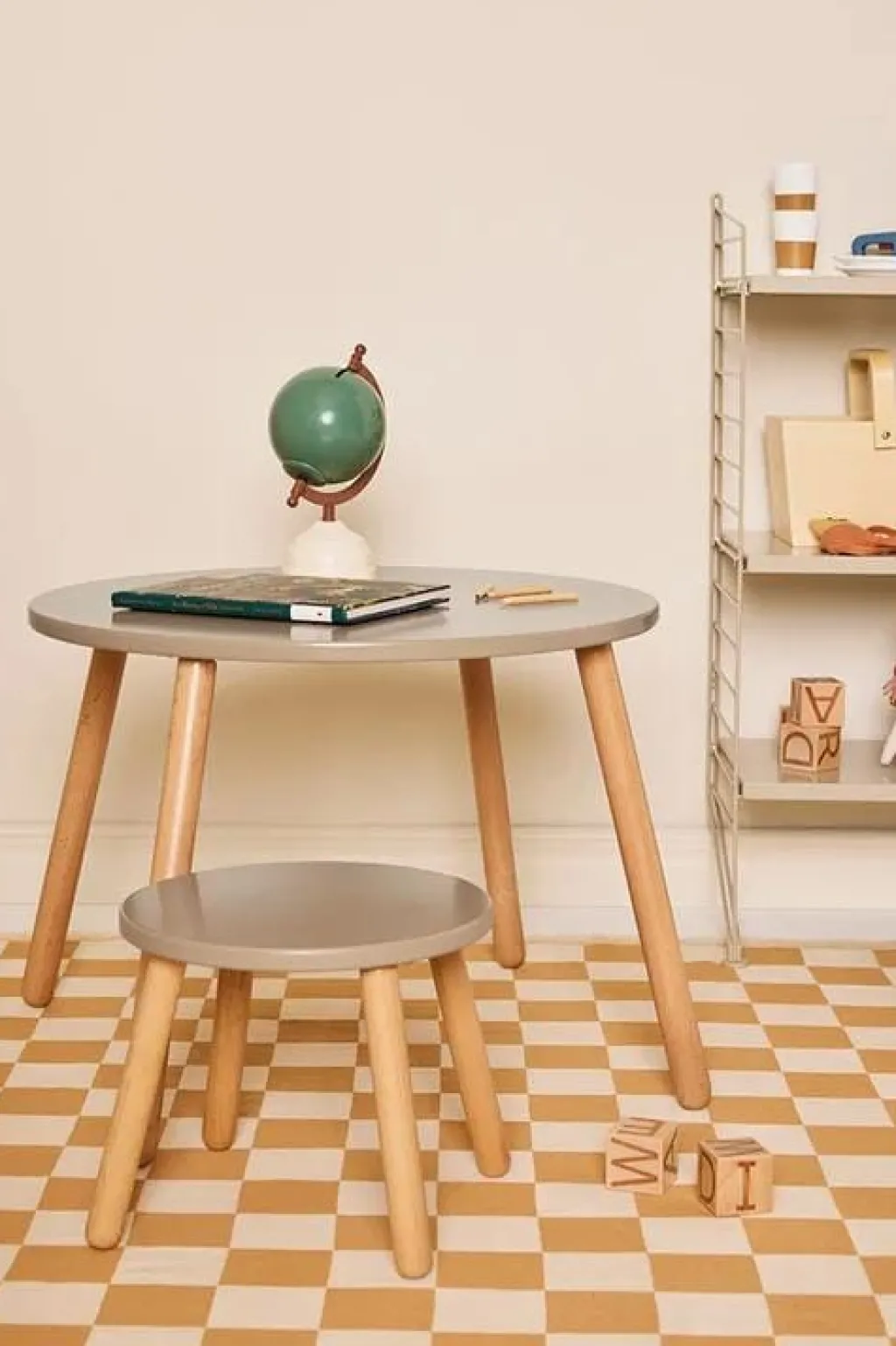 Kid's Concept Stoel en tafel set - lichtbruin - Best