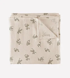 Main Sauvage Swaddle blanket muslin 110x110cm - Holly Flowers - New